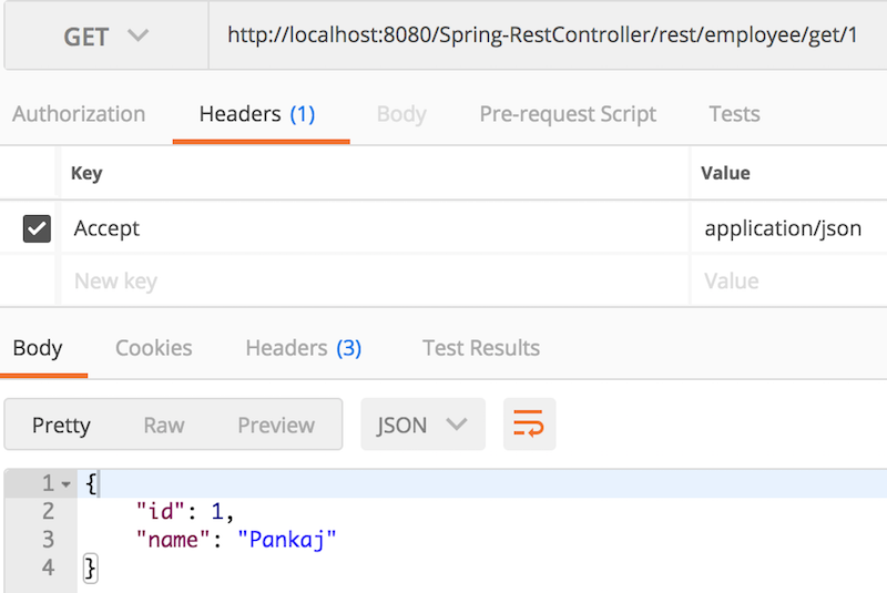 Spring RestController 获取 JSON 响应