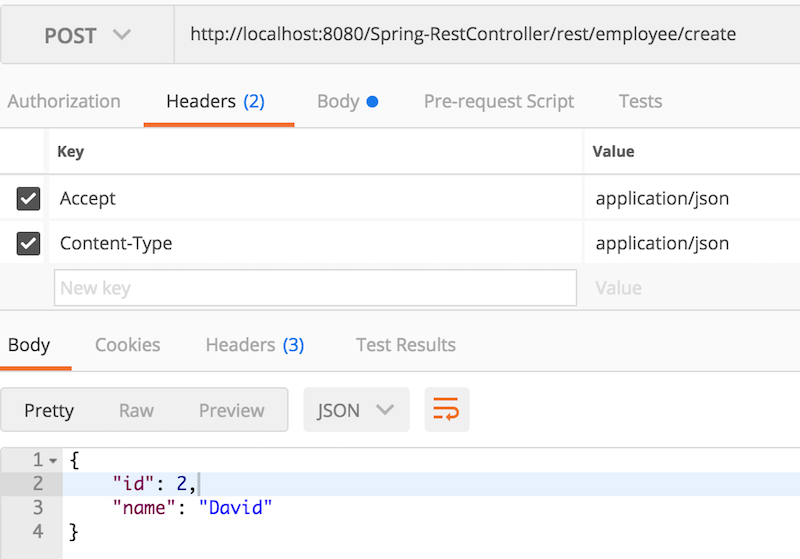 Spring RestController POST JSON 请求响应