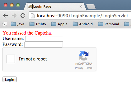 Google Recaptcha Java 未解决