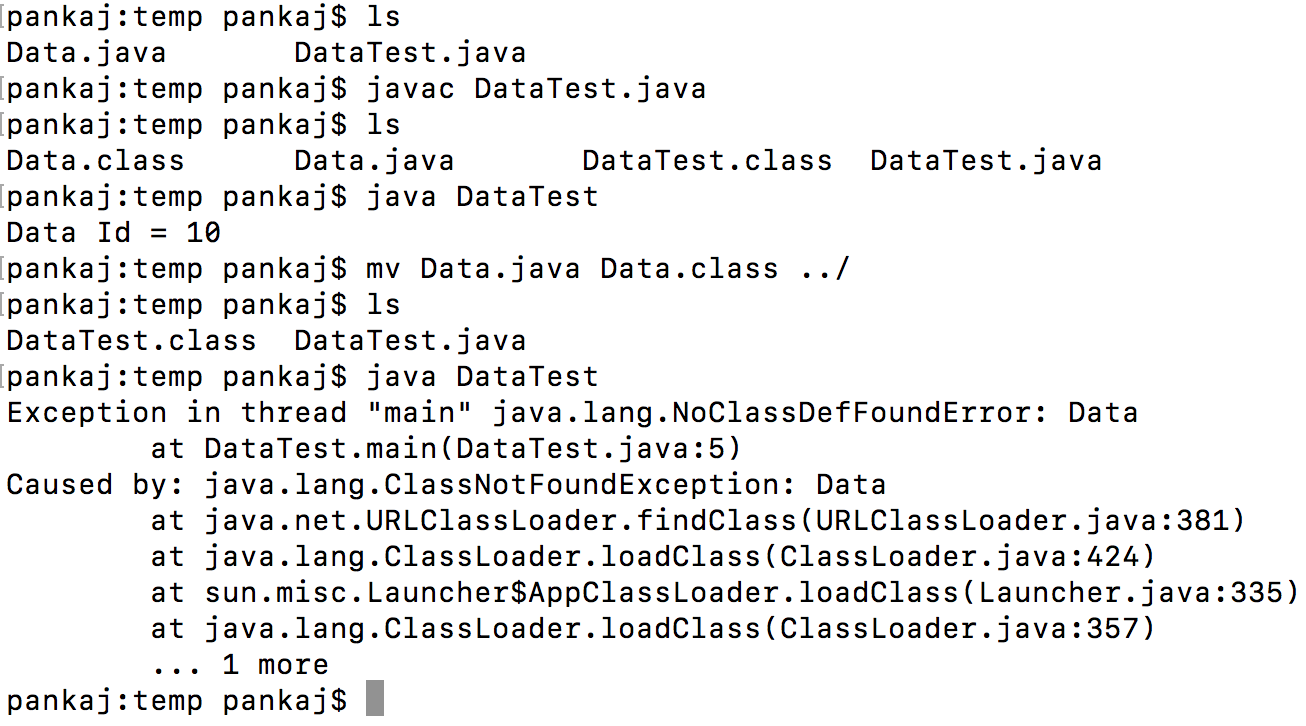 java.lang.NoClassDefFoundError 示例