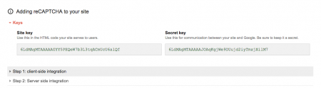Google reCAPTCHA 密钥