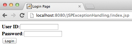 JSP 异常处理示例登录页面