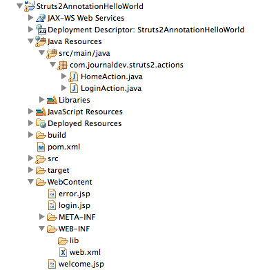 Struts2-Hello-World-注释项目