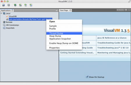 java 线程转储，visualvm 分析器