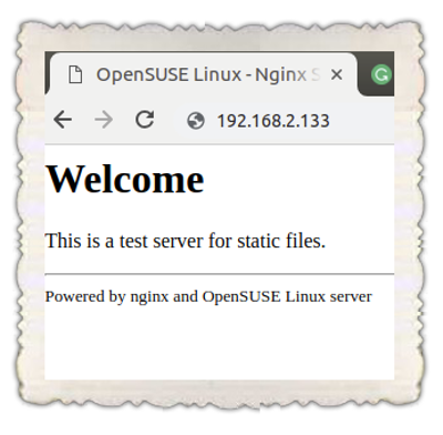 在 OpenSUSE Linux 上测试 Nginx