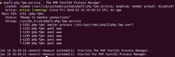 systemctl 状态 php72-php-fpm.service