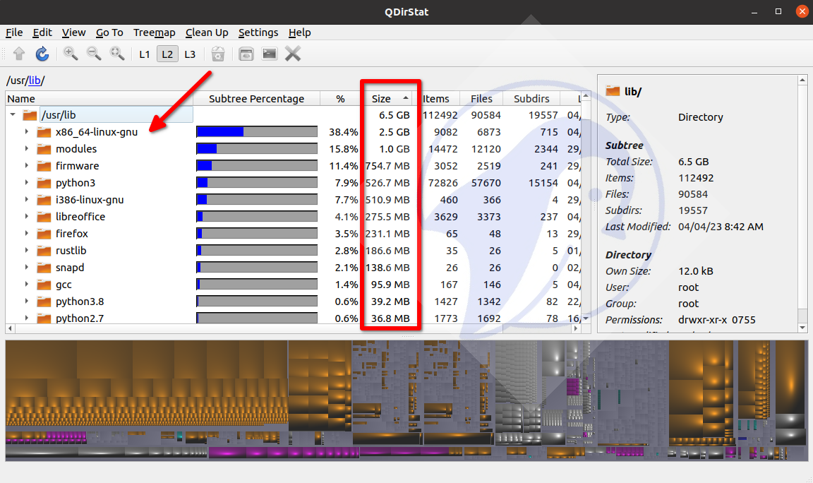 用于查找最大文件或目录的 Linux GUI 实用程序