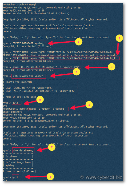 创建 MySQL 数据库用户和密码