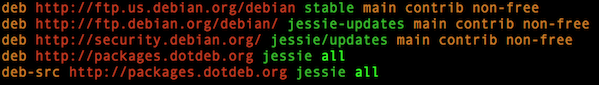 图 03：针对 Debian 8.x“jessie”更新了 /etc/apt/sources.list。