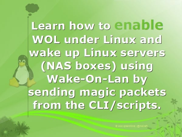 如何使用 Linux 命令 [ LAN 唤醒（ WOL ） ] 通过发送魔术包唤醒计算机