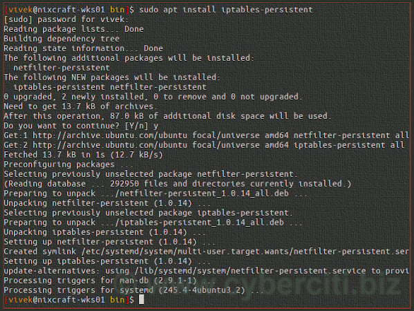 如何在 Linux 上永久保存 iptables 防火墙规则