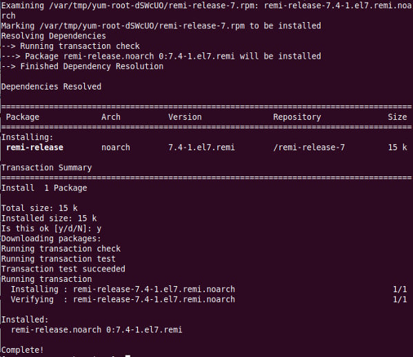 在 CentOS 7 上安装适用于 PHP 7.2 的 remi repo