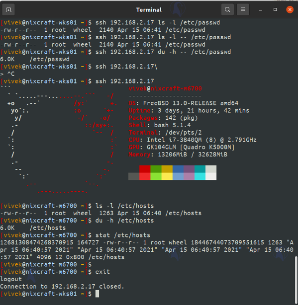 Linux Unix FreeBSD 查看文件大小命令