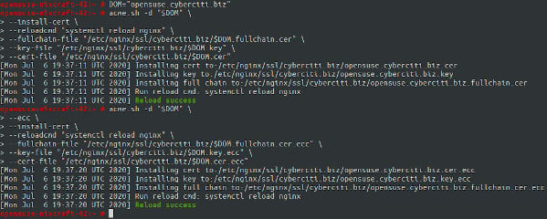 如何在 OpenSUSE 15.1 或 15.2 上安装和设置 Lets Encrypt