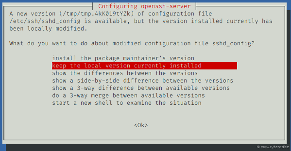 如何处理 Debian 11 上的 OpenSSH 配置文件。替换还是保留它