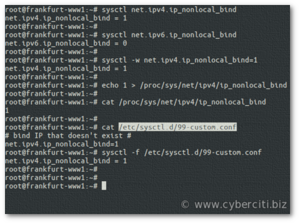 Linux 如何使用 net.ipv4.ip_nonlocal_bind 绑定不存在的 IP