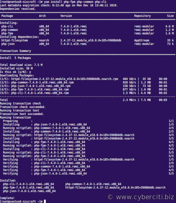 如何在 CentOS 8 Linux 上安装 PHP