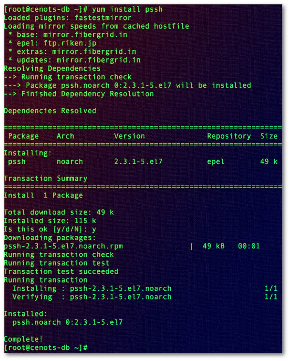 图 4：在 RHEL/CentOS/Red Hat Enterprise Linux 上安装 pssh