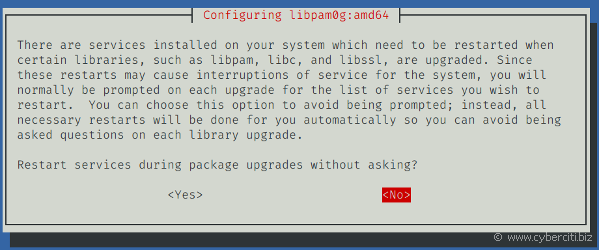 在软件包升级期间无需询问即可重新启动 Debian 11 服务