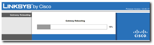 图 01：重新启动 Cisco Linksys 路由器/网关
