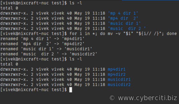 在 Linux 上重命名多个文件夹